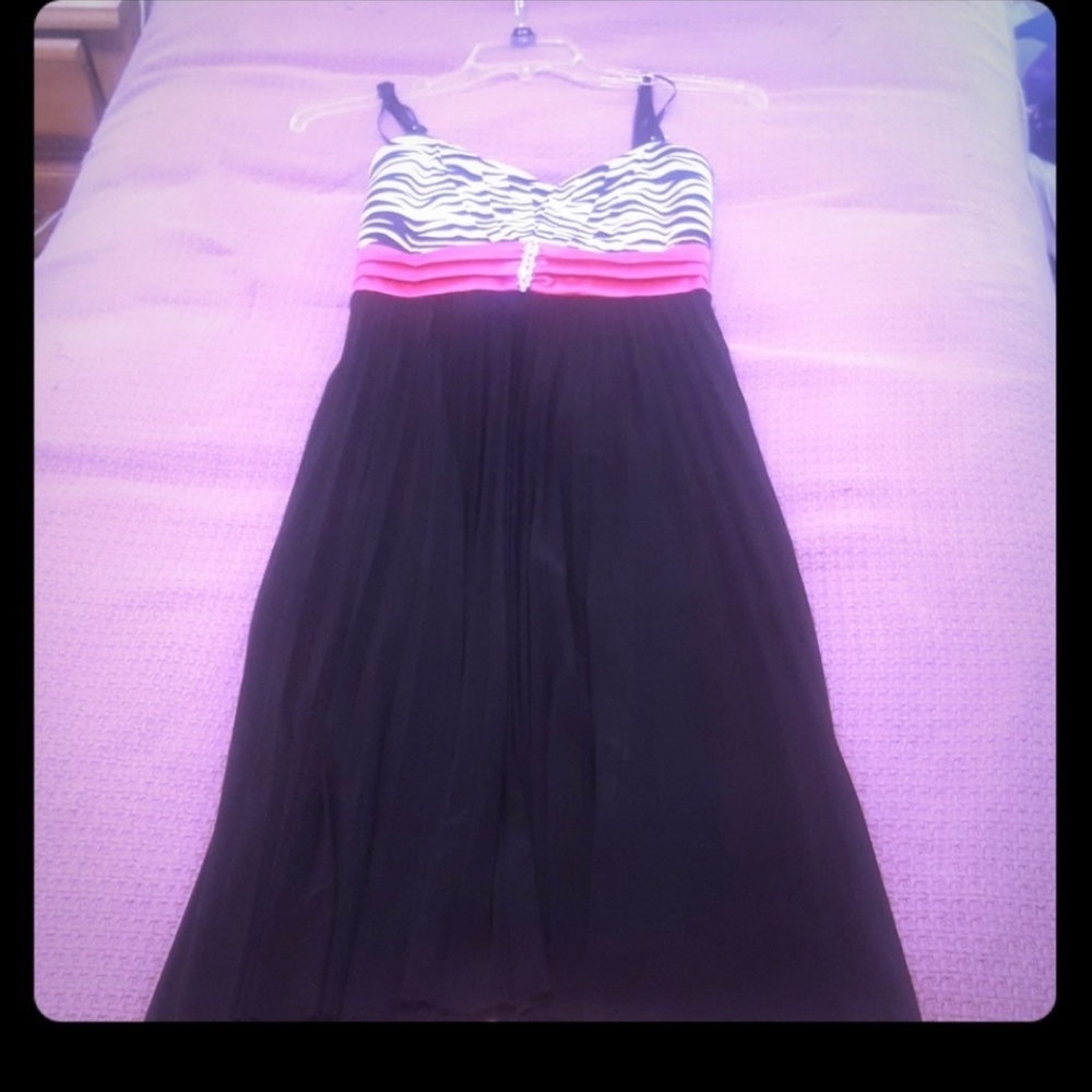 Deb shop zebra pattern/black dress 3x